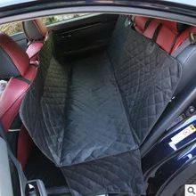 Собачий чехол для сиденья автомобиля сетка для просмотра Водонепроницаемый переноска для домашних животных Автомобильный задний багажник для заднего колеса подушка для гамака протектор на молнии