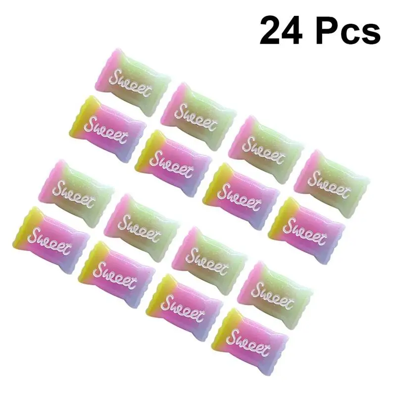 As Shown Simulation Sweet Candy Craft Phone Shell Accessories Pencil Case Decoration DIY Hair Accessories for Kids Girls(Random Color - Цвет: As Shown