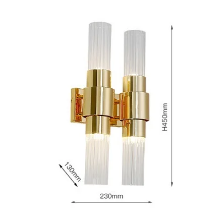 Double tube light LukLoy постсовременная стеклянная трубка Настенные светильники скандинавские креативные для гостиной, стеклянная настенный светильник для спальни прикроватный бра настенный лестница прохода - Цвет абажура: Double tube light