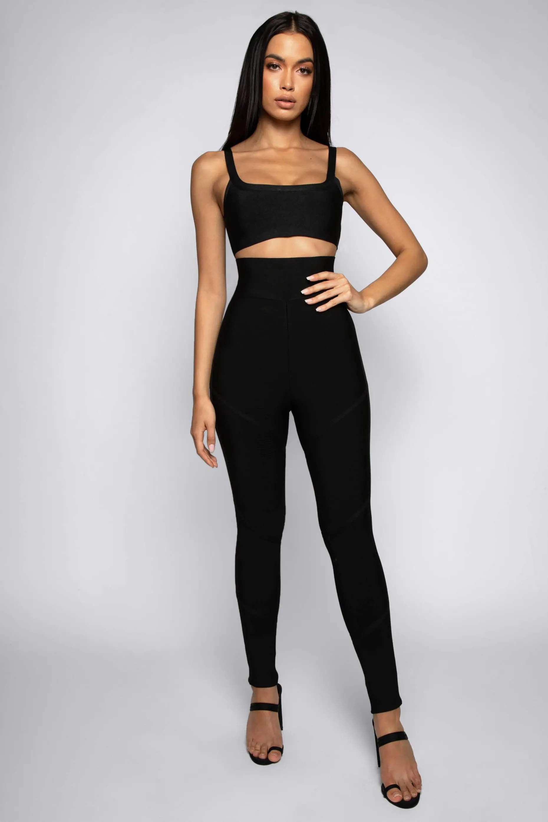 2019 New Pink Khaki Bodycon Bandage Jumpsuit Sleeveless Summer Party Two Piece Set Jumpsuits Outfit Casual Clothing Dropshipping