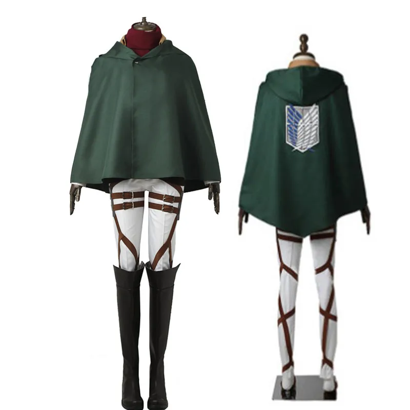 Japanese Hoodie Attack on Titan Cloak Shingeki no Kyojin Scouting Legion Cosplay Costume anime cosplay green Cape mens clothes