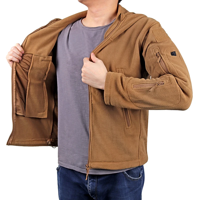 Fleece Hiking Jackets Men's Military Tactical Jackets Soft Shell Jackets Hunting Fishing Outdoor Jackets S-3XL