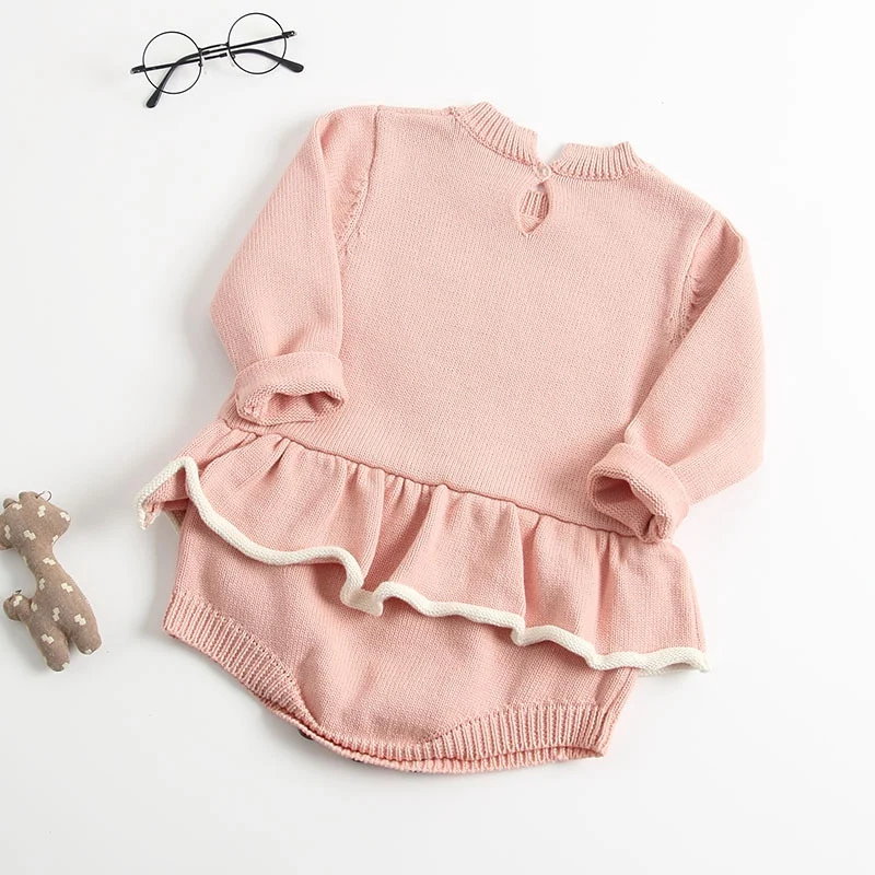 Весенне-осенний свитер для маленьких девочек модный стиль, хлопок, боди для новорожденных девочек, свитер Одежда для маленьких девочек от 0 до 24 месяцев