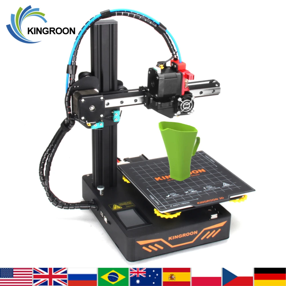 Kingroon Diy 3d Drucker Kp3s Verbesserte Hochprazise 3d Printer 180 180 180mm Starren Metall Rahmen Drukarka Touch Bildschirm Drucker 3 D Drucker Aliexpress