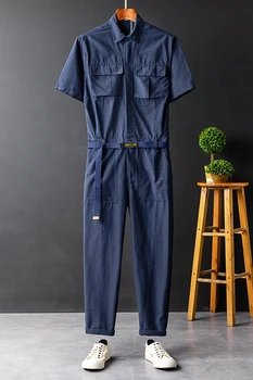 

Casual jumpsuit men's thin section summer short-sleeved one-piece suit men's jumpsuit