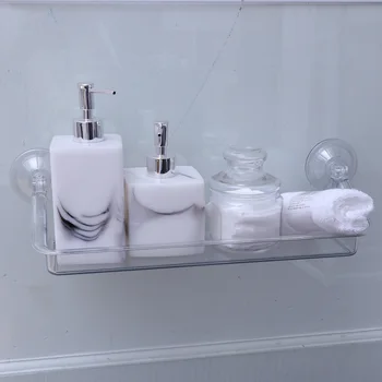 

1PC Bathroom Shelf Suction Cup Multifunctional Wall Mounted Organizer Basket Holder Rack for Shower Bathroom Toilet