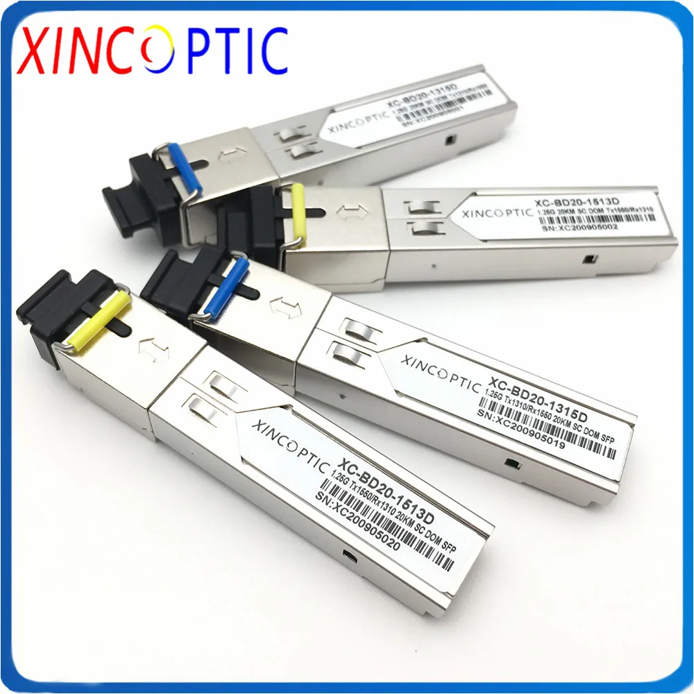 

5 пар 1,25G 1310 нм 20 км LC SC SFP, двухсторонний волоконно-оптический модуль, совместимый с кодом Cisco