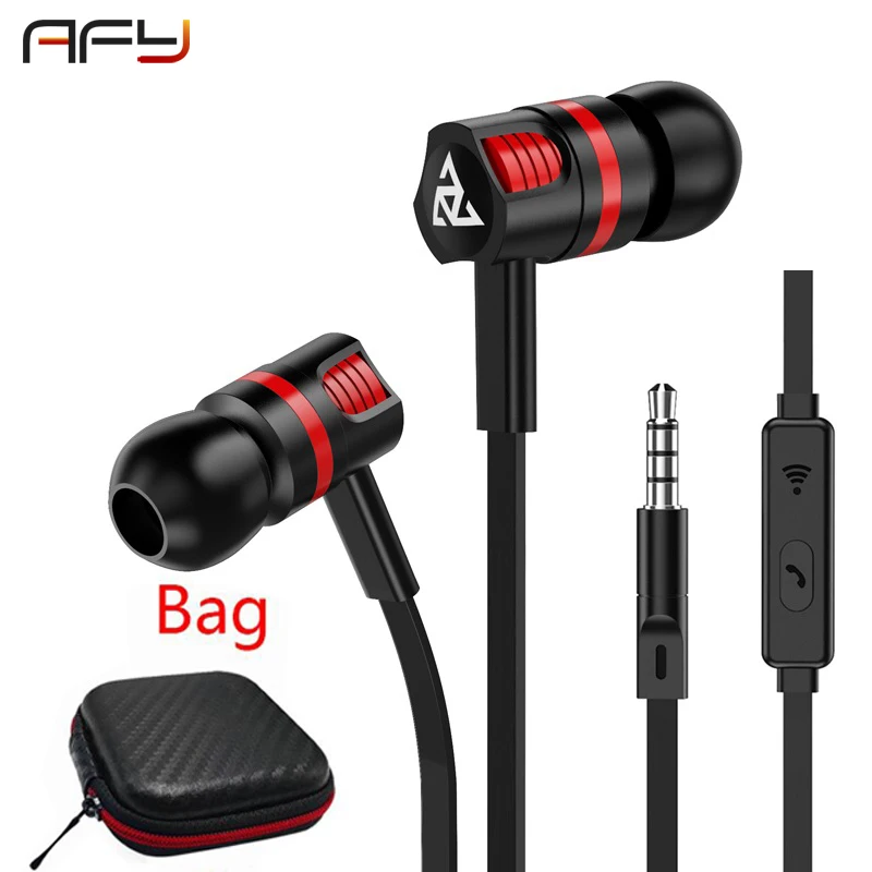 Наушники AFY In-Ear супер бас гарнитура с микрофоном стерео звук наушники для