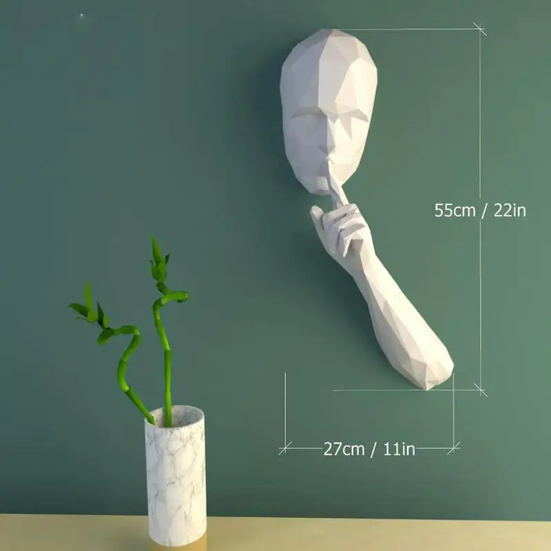 3D Paper Model of The Silent Person Paper craft Home library Wall Decoration Puzzles Educational DIY Children Kids Birthday Toys