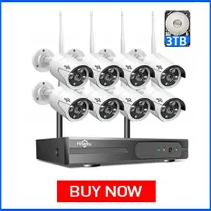 Hiseeu 1080P Wireless CCTV Camera System with 8 Cameras