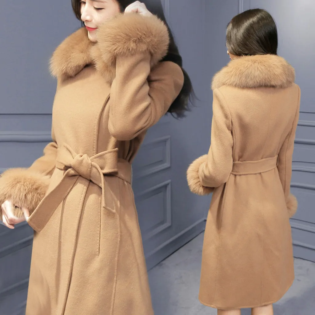 KANCOOLD/пальто в минималистическом стиле; Зимняя шерстяная Верхняя одежда с лацканами; Тренч; пальто с длинными рукавами; модные пальто и куртки для женщин; 2019Sep24