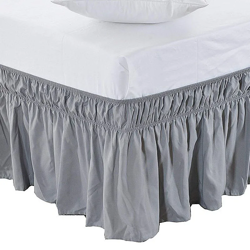 Description Picture 6 of itemBed Skirt White Wrap Around Elastic Bed Shirts Without Bed Surface Bed Skirts Twin/Full/Queen/King 40cm Height Home Hotel Use