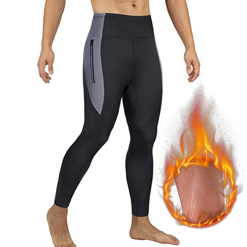 

DIHOPE 2020 Mens Shapers Keep Warming Sweat Sauna Neoprene Trimmer Legging Control Body Shapers Waist Trainer Slimming Pants