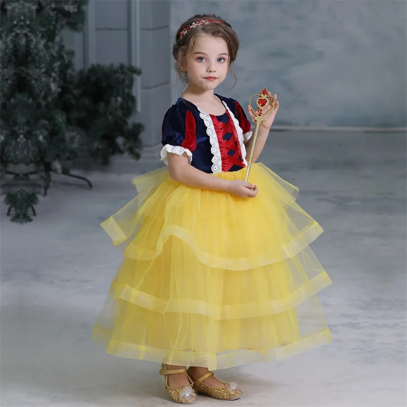 Fancy Party Girls Dresses Elsa Cinderella Sleeping Beauty Halloween Dress Children Rapunzel Kids Cosplay Costume Princess Dress