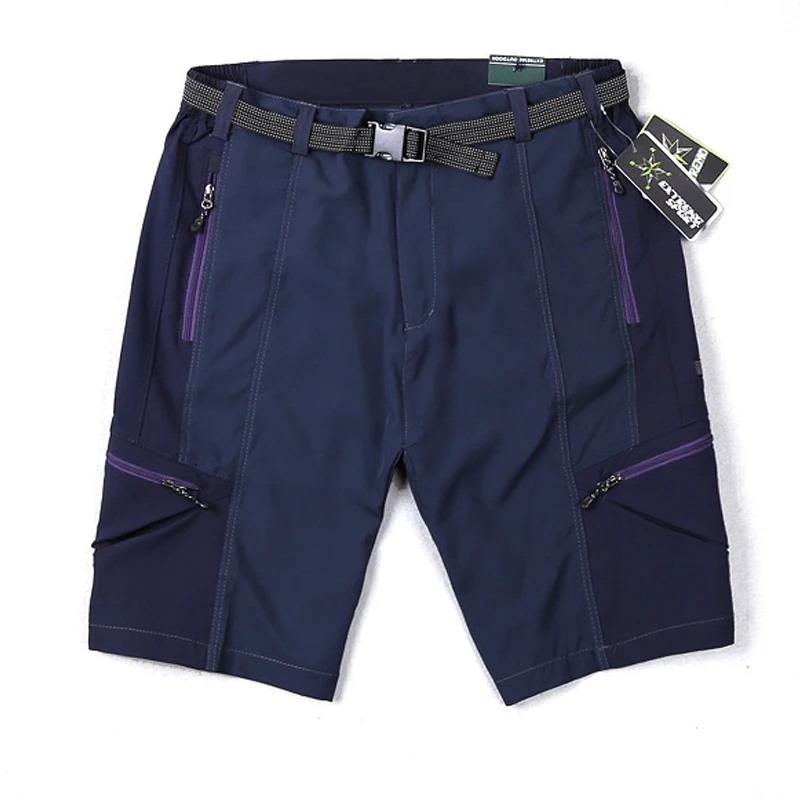 Korean Style Men's Outdoor Hiking Shorts Quick Drying Nylon Belt Mosaic Sports Climbing Camping Short Army Green Fishing Shorts