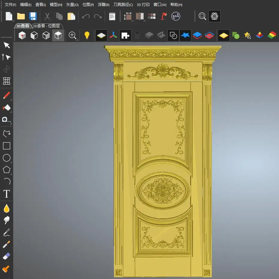 3D модель STL рельефа для мебели формата cnc Door_2|stl relief|3d model stlmodel stl |