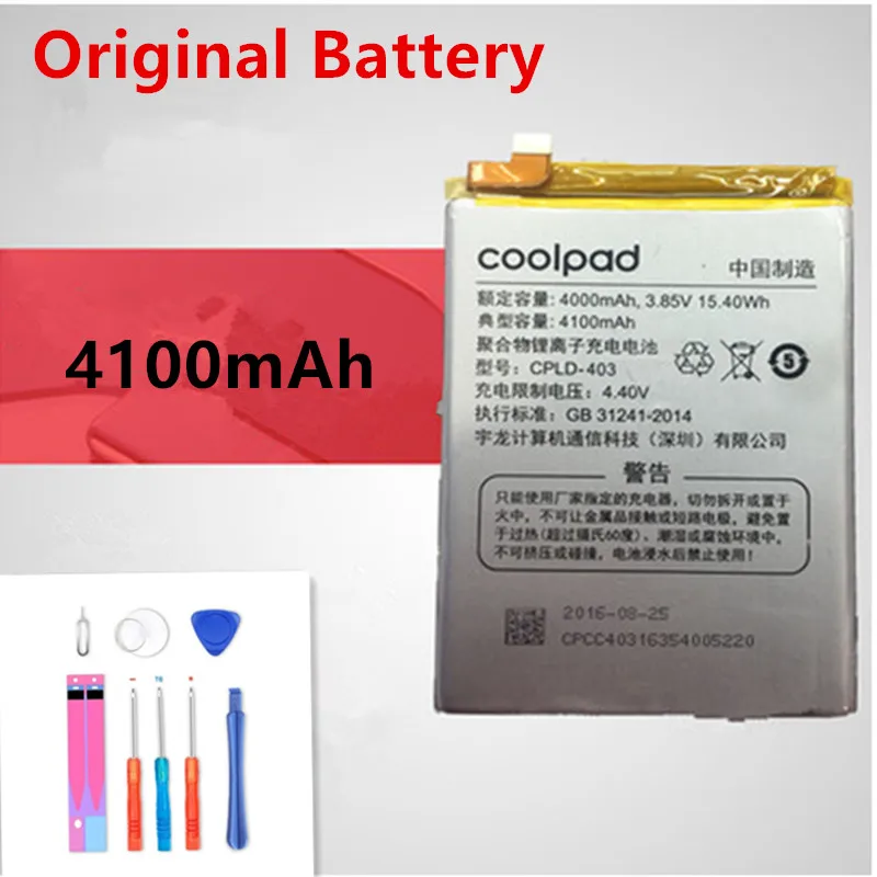 

Original CPLD-403 Real 4100mAh Battery For Letv LeEco Coolpad Cool1 Cool 1 Dual C106 C106-7 C106-9 Cell Phone Batteries+Tool