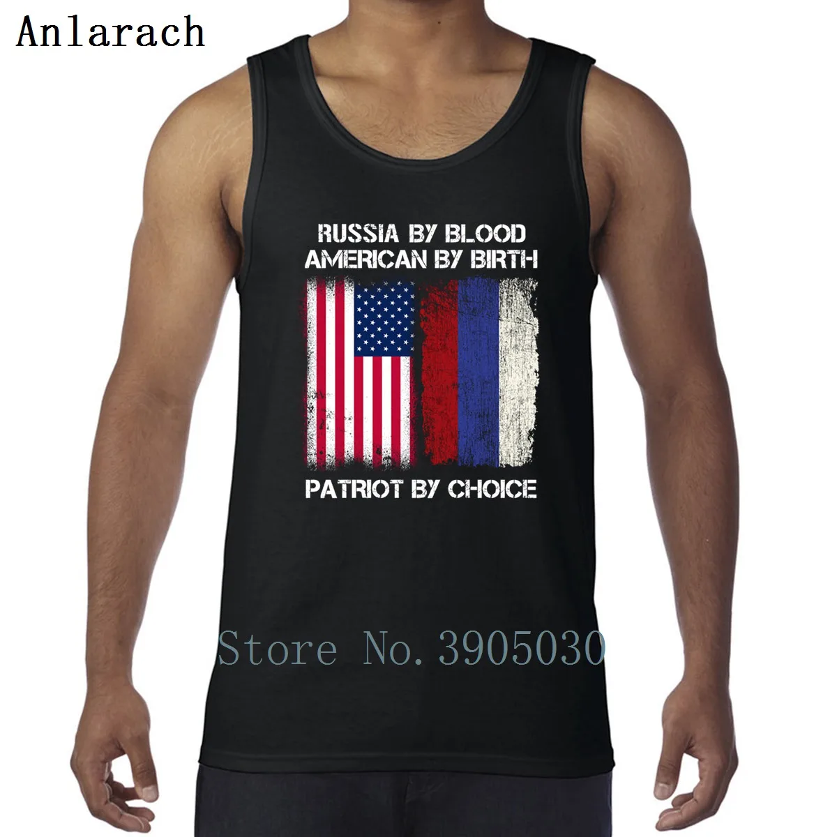 

Russia By Blood American By Birth Patriots By Choic Vest Design Great Workouts Tank Top Men Summer O-Neck Solid Color Letters