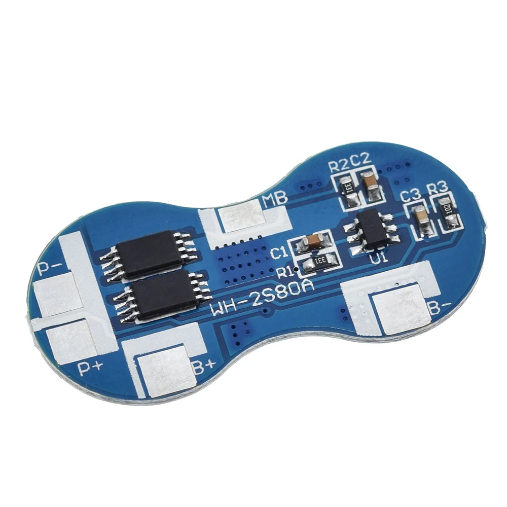 10PCS//LOT 2S Li-ion 18650 Lithium Battery Charger Protection Board 7.4V Overcurrent Overcharge//Overdischarge Protection 4A