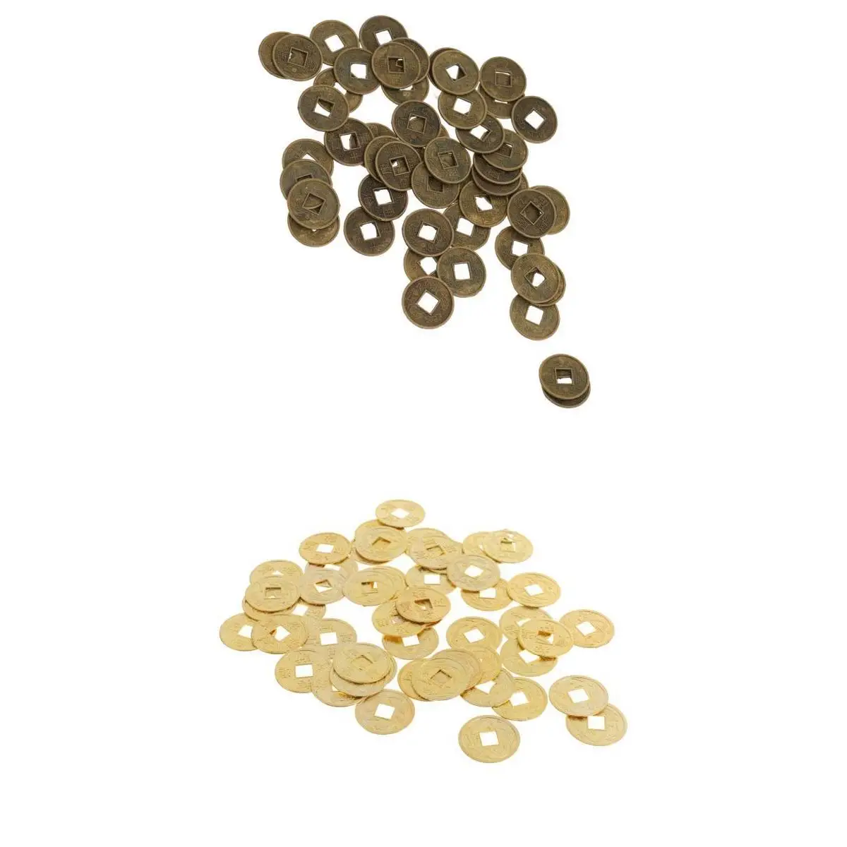 100 Lucky Coins 1.8/2.3cm Feng Shui Ching Money Coin for Fortune Prosperity