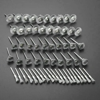 

60pcs Wire Brushes Anti Rust Treatment Derusting Woodworking Metal Surfaces Electric Polishing Wheel Power Tools