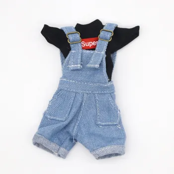 

1/6 Doll's Clothes Denim Overalls Vinyl Doll Diy Dress Up Toy Strap Pants Fashion Clothes for Doll Accessories