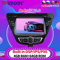 Radio Multimedia con GPS para coche, reproductor con Android 10, 2Din, sin dvd, para HYUNDAI ELANTRA 2014