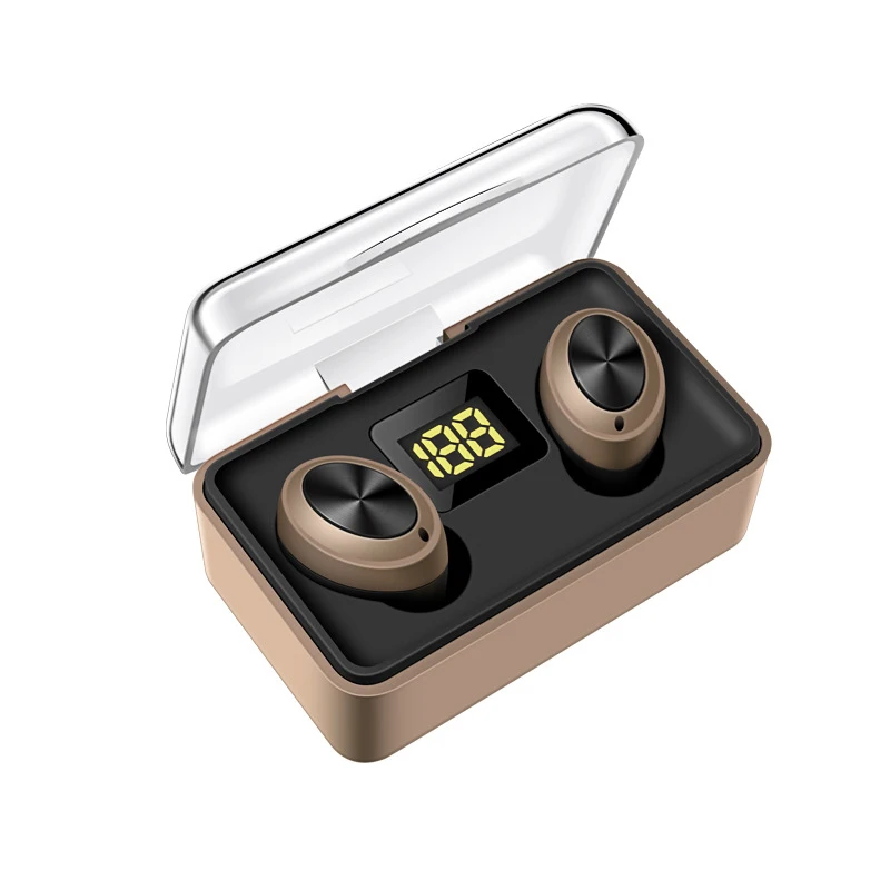 Золотой Touch Tws Bluetooth наушники, мини беспроводные наушники, спортивные наушники с громкой связью, беспроводная гарнитура с зарядным устройством для Xiaomi - Цвет: Золотой