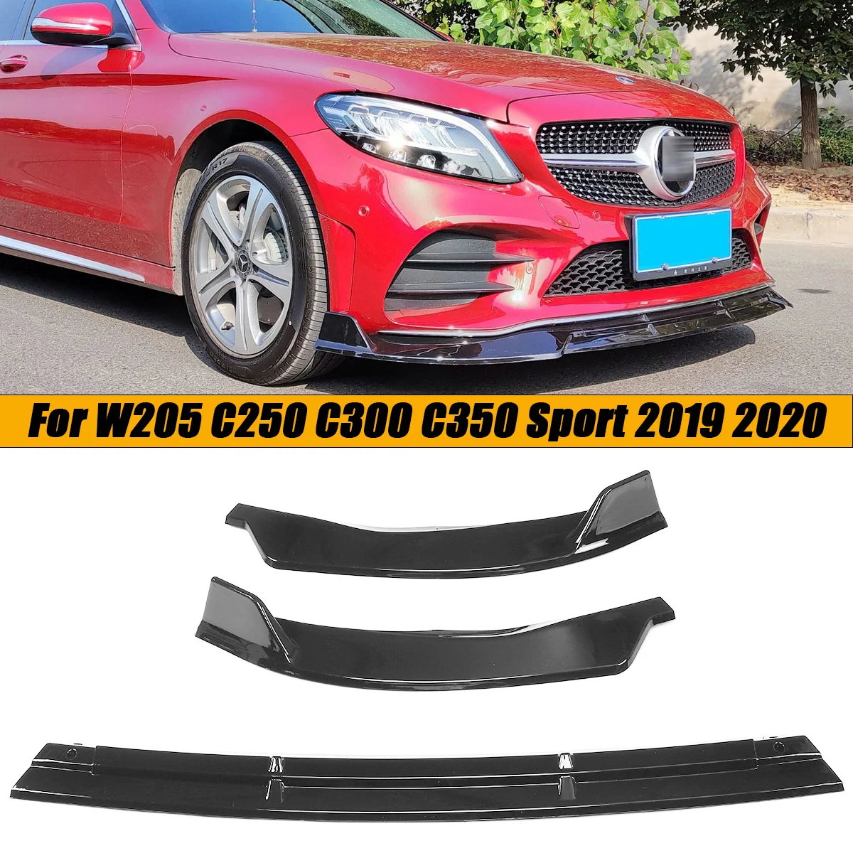 3 шт. передний бампер для Mercedes Benz W205 C Class Sport 2019-2020 | Автомобили и мотоциклы