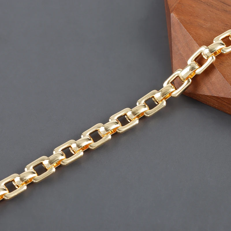 YEGUI C253, DIY-Kette, 18 Karat vergoldet, Kupfermetall, rhodiniert, Schmuckzubehör, DIY-Armband-Halskette, Schmuckherstellung, 50 cm/Menge – Detail 10