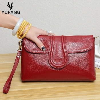 

YUFANG Women Mini Bag Genuine Leather Shoulder Messenger Bag For Womens Casual Daily Clutch Bag Ladies Real Cowskin Womens Bag
