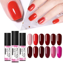 PICT YOU, 5 мл, красная серия, цветной лак, УФ-Гель-лак, Одноцветный, замачиваемый, для дизайна ногтей, гель для ногтей, красные ногти