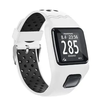 

Shockproof Soft Silicone Watchband Wrist Strap Bracelet Replacement for TomTom 1 Multi-Sport GPS HRM CSS AM Cardio Runner Watch