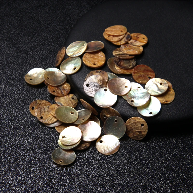 Perline Di Conchiglia Di Abalone Naturale - 30 Pezzi Piatti Rotondi 8x3mm Per Creare Gioielli Fai Da Te