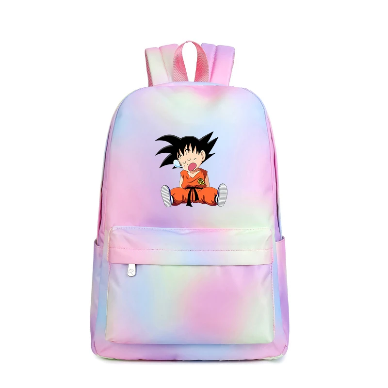 

Anime Dragon Ball Rianbow Bag Super Saiyan Sun Goku School Bags for Teenagers Luxury Backpack Waterproof Laptop Travel Bag