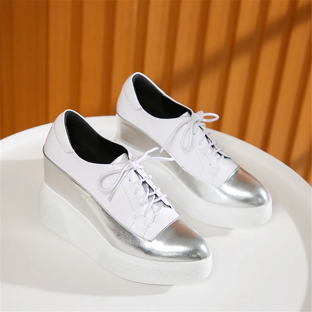 Dilalula Comfortable Fashion Height Increasing Ladies Pumps Platform Lace Up Pumps Women Spring Autumn Shoes Woman