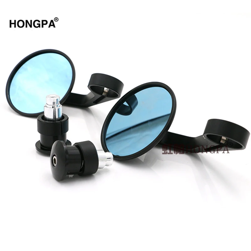 Round 7/8" Handlebar Aluminum Alloy Motocycle Rearview Mirrors Moto End Motor Side Mirrors Motorcycle Cafe Racer Accessories