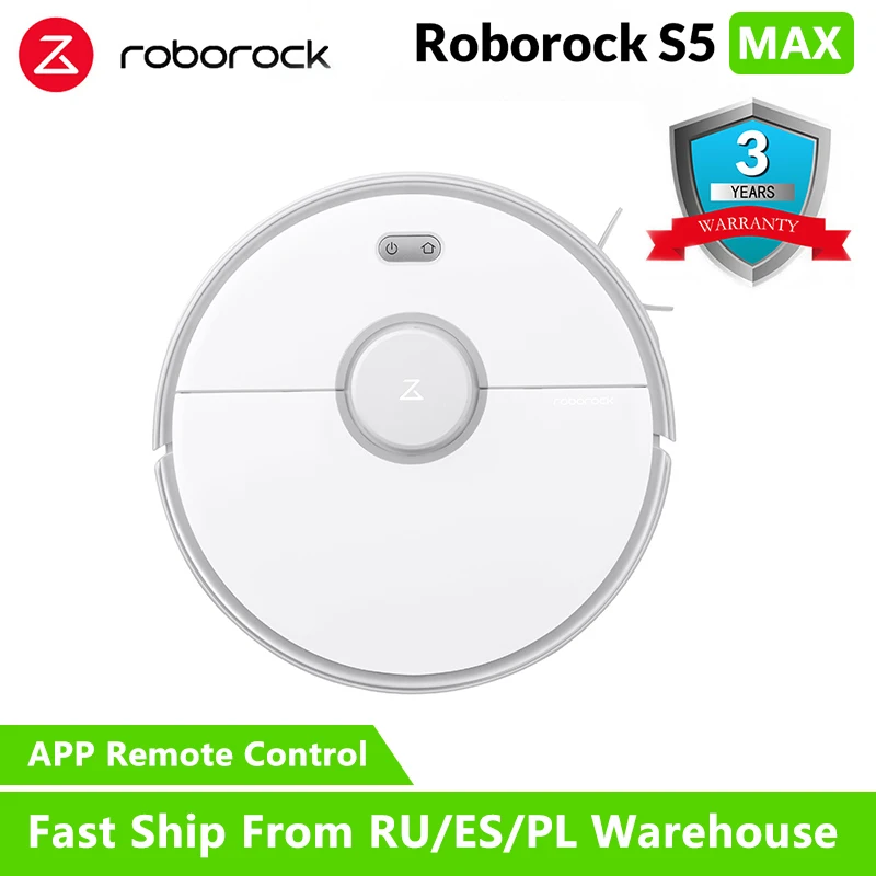 Roborock S5 Max Xiaomi Robot Vacuum Cleaner for Home Smart Sweeping Robotic Cleaning Mope Upgrade of Roborock S50 S55 Mi Robot|Vacuum Cleaners| - AliExpress
