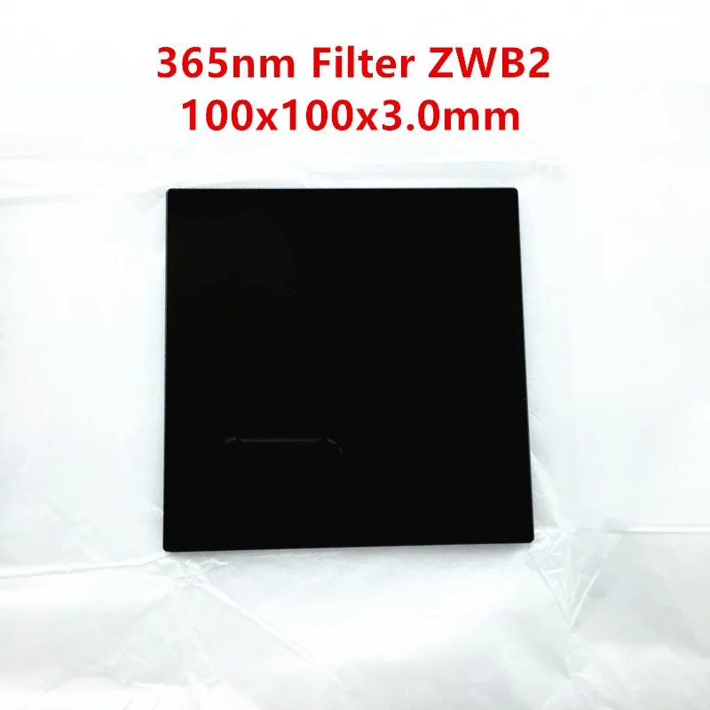365nm UV фильтром нижних частот ZWB2 100*100*3 0 мм Видимый светильник покроя черный Стекло