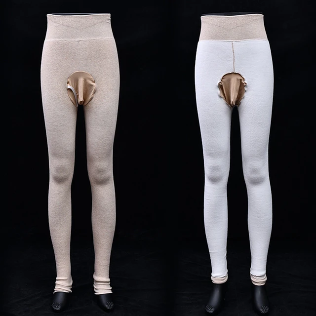 Autumn Winter Pantyhose Fleece Warm Thermal Underwear Mens Legging