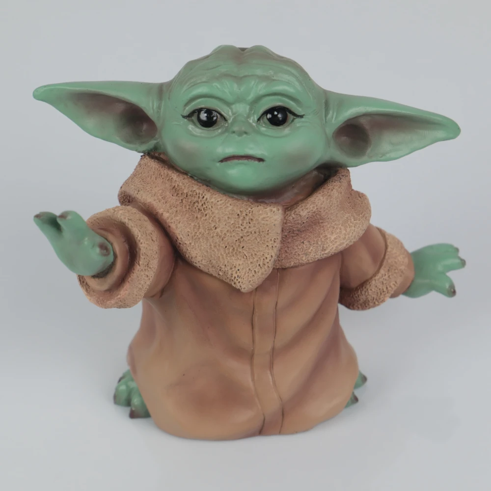 

Star Wars The Mandalorian The Child Baby Yoda Action Figure Collection Toy Resin Star Wars Accessories Prop