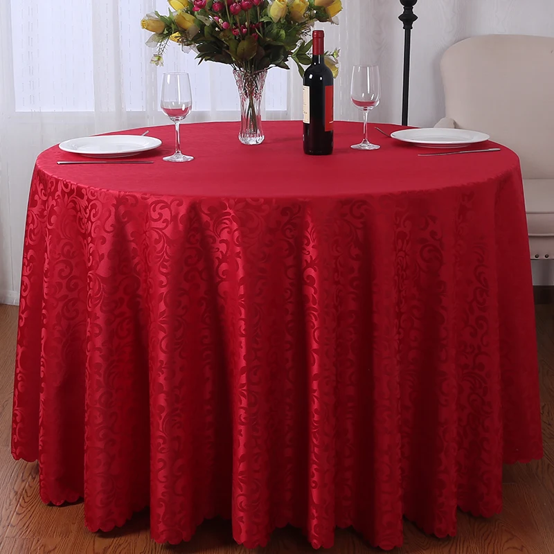 Custom Size Wedding Table Cloth Rectangular Solid Round Tablecloth Table Cover For Christmas Birthday Party Hotel Decoration