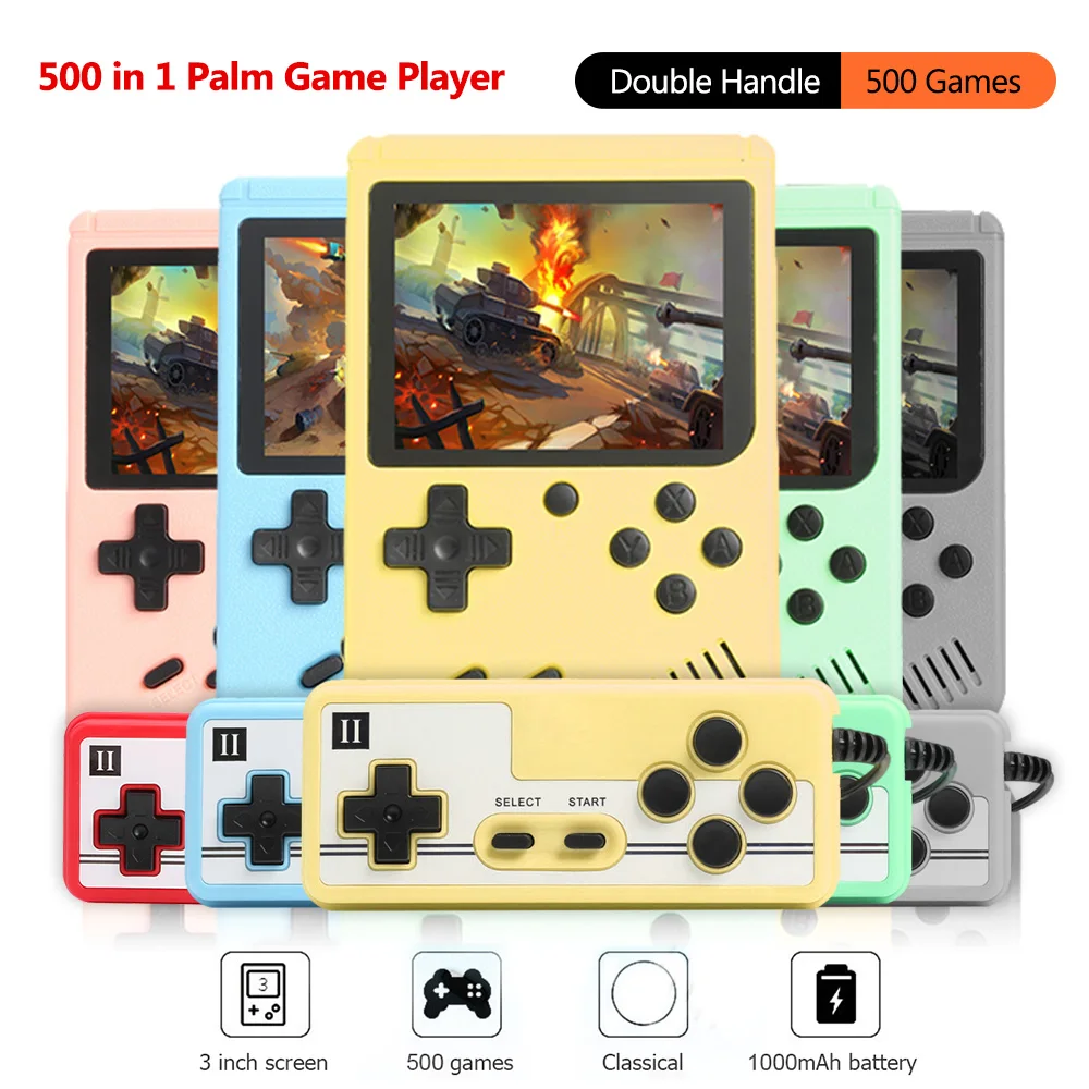 Console de jogos retrô com 2.5/260 jogos clássicos, mini consola, videogame  portátil para crianças - AliExpress