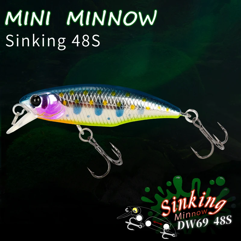 TSURINOYA 80S 12g Sinking Minnow Fishing Lure DW96 8cm Large Trout