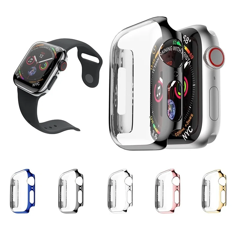 Защитный чехол для Apple Watch Series 4 3 2 1 чехол Etui Na защитный чехол против царапин Carcasa 38 мм 40 мм 42 мм 44 мм Hoesjes