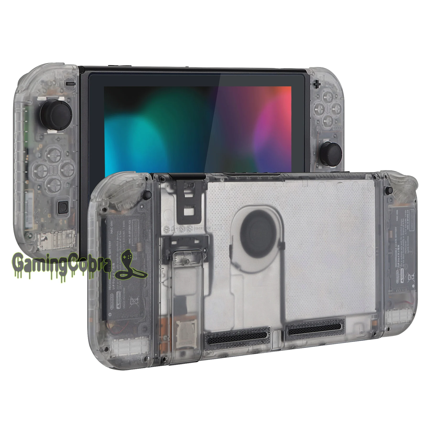 Traseira do Console Transparente com Escudo do Alojamento do Controlador com Botões para o Console do Interruptor de Nintendo Placa Interruptor Nintendo & Joy-con do de - Image 4
