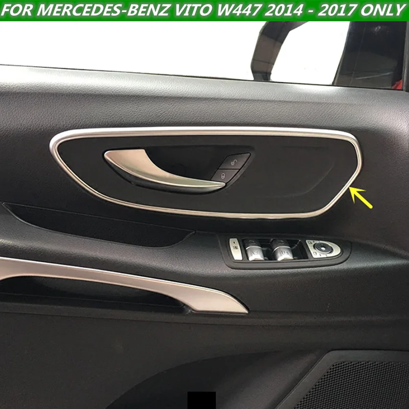 2 шт. аксессуары для Mercedes-Benz Vito W447 дверная ручка для двери автомобиля ручка для литья чаши Крышка Комплект отделка