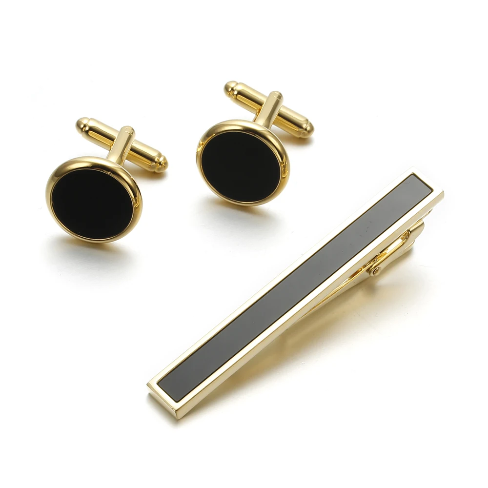 

VAGULA Cufflinks Tie Clip Set Cuff links Tie Pin Bar Gift Set Men Jewelry V116
