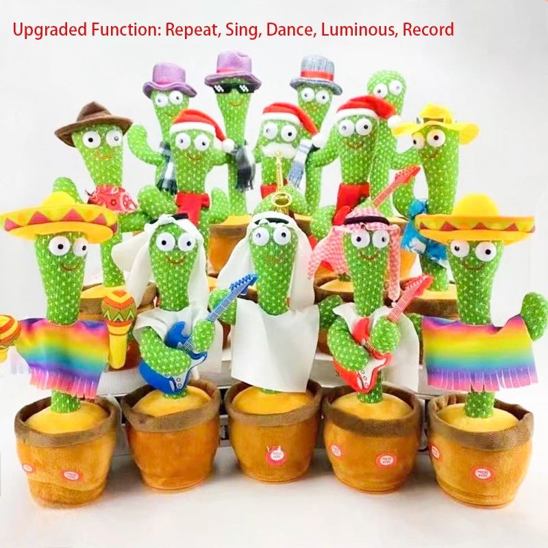 Upgrade Electronic Dancing Cactus Singing Dancing Decoration Gift for Kids Funny Early Education Toys Knitted Fabric Plush Toys 2 Upgrade Electronic Dancing Cactus Singing Dancing Decoration Gift for Kids Funny Early Education Toys Knitted Fabric Plush Toys 2