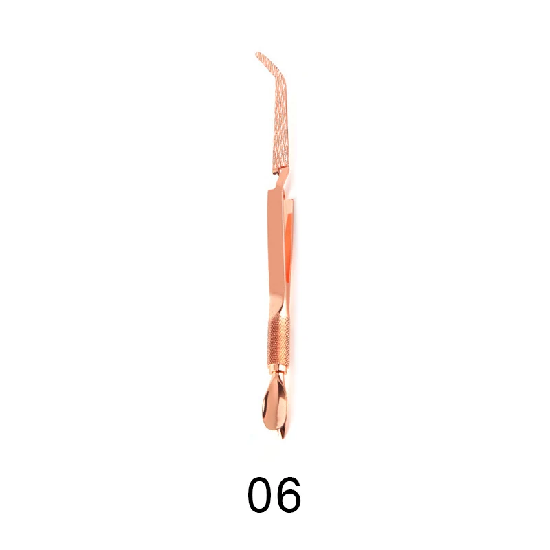 06 Nail Action нержавеющая сталь tweezers Cross Nail стильная клипса инструменты для маникюра формирующий Пинцет акриловый УФ гель кривая фиксированная Щепка - Цвет: 06